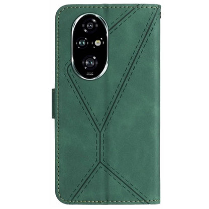 HT05 For Honor 200 Pro 5G Case Card Holder Leather Phone Cover Lines Imprinted