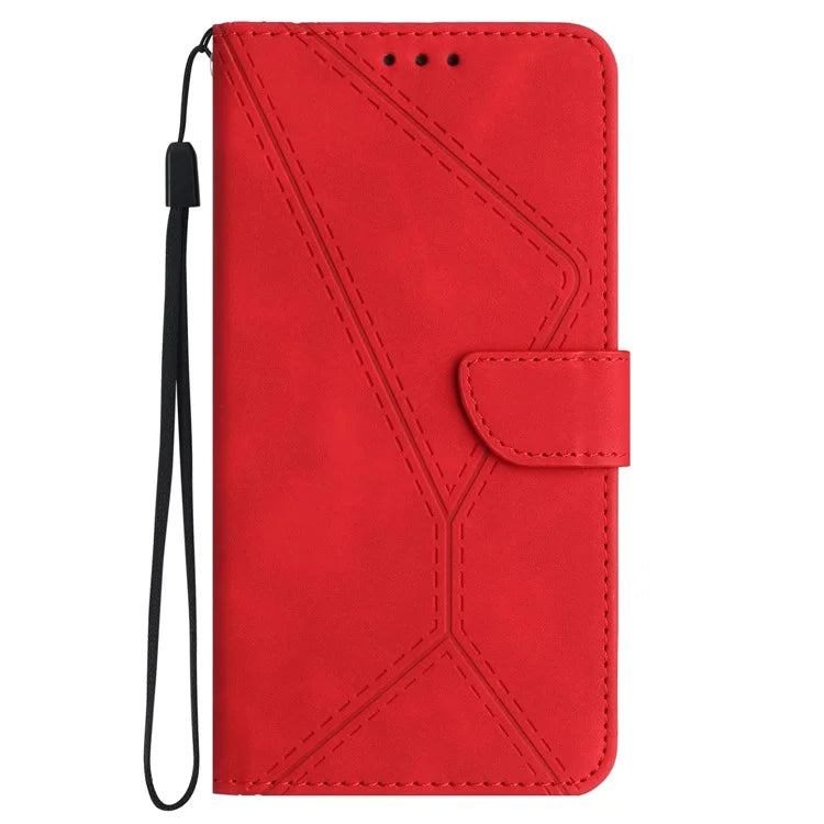 HT05 For Honor 200 Pro 5G Case Card Holder Leather Phone Cover Lines Imprinted