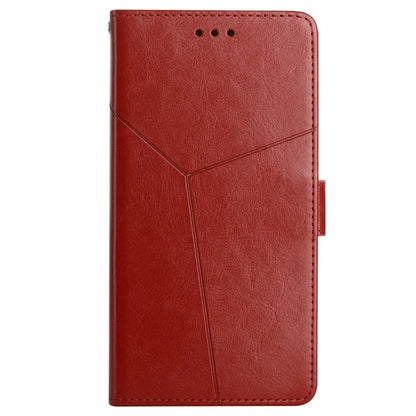 HT01 For Honor 200 Pro 5G Case Y-Shaped Lines Imprinted Leather Phone Cover