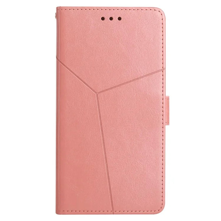 HT01 For Honor 200 Pro 5G Case Y-Shaped Lines Imprinted Leather Phone Cover