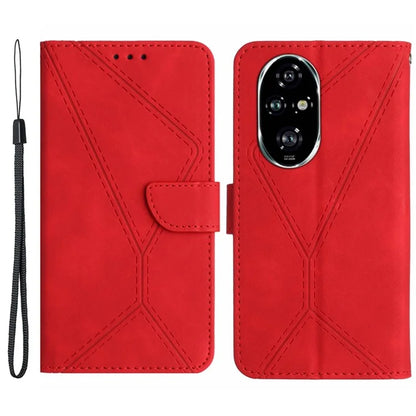 HT05 For Honor 200 5G Case Lines Imprinted Wallet Leather Phone Cover