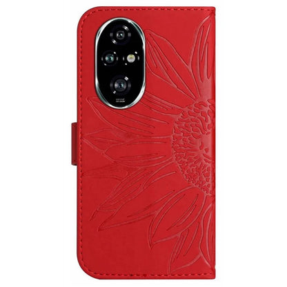 HT04 For Honor 200 5G Case Sunflower Leather Wallet Protective Phone Cover with Wrist Strap