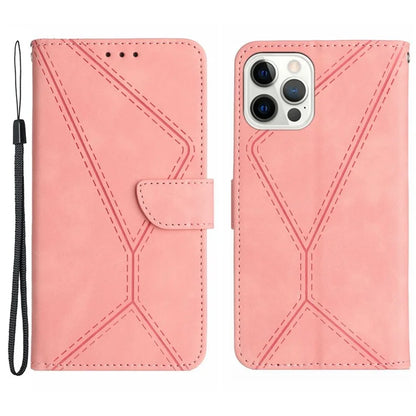 HT05 For iPhone 16 Pro Max Case Leather Phone Cover Card / Cash Slots Stand Feature