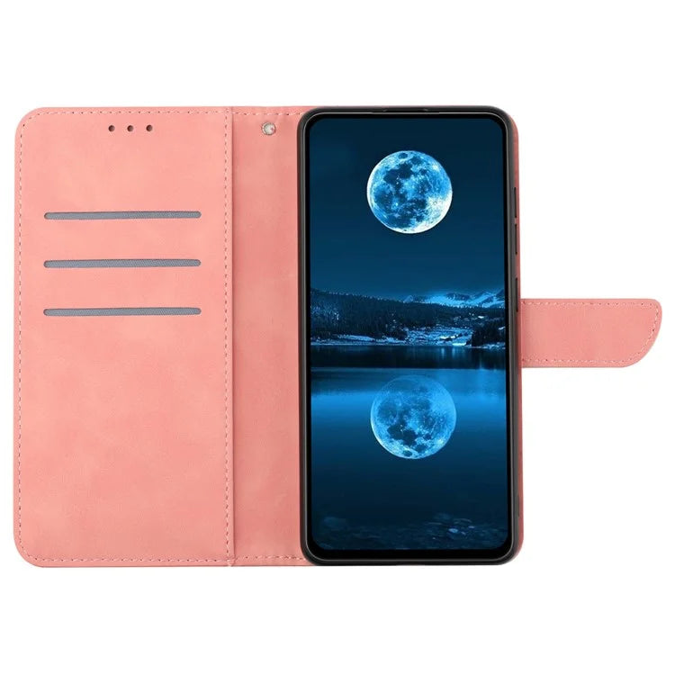 HT05 For iPhone 16 Pro Max Case Leather Phone Cover Card / Cash Slots Stand Feature