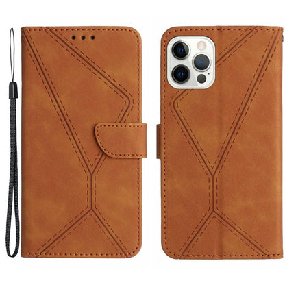 HT05 For iPhone 16 Pro Max Case Leather Phone Cover Card / Cash Slots Stand Feature