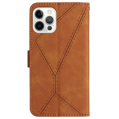 HT05 For iPhone 16 Pro Max Case Leather Phone Cover Card / Cash Slots Stand Feature