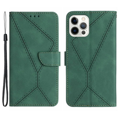HT05 For iPhone 16 Pro Max Case Leather Phone Cover Card / Cash Slots Stand Feature