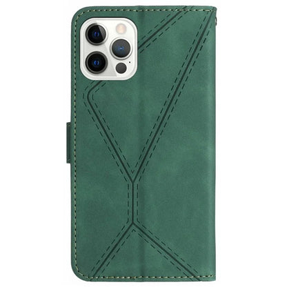 HT05 For iPhone 16 Pro Max Case Leather Phone Cover Card / Cash Slots Stand Feature