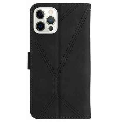 HT05 For iPhone 16 Pro Max Case Leather Phone Cover Card / Cash Slots Stand Feature