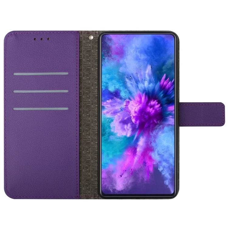 HT06 For iPhone 16 Pro Max Case Litchi Texture Leather Wallet Rhombus Phone Cover