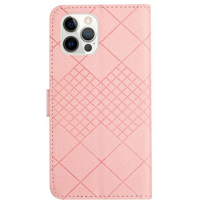 HT06 For iPhone 16 Pro Max Case Litchi Texture Leather Wallet Rhombus Phone Cover