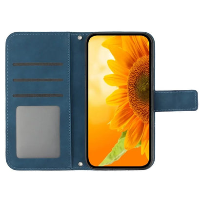HT04 For iPhone 16 Pro Max Case Sunflower Leather Handbag Flip Phone Cover