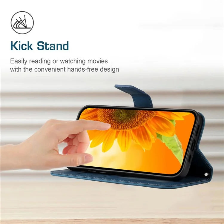 HT04 For iPhone 16 Pro Max Case Sunflower Leather Handbag Flip Phone Cover