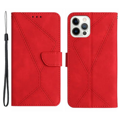 HT05 For iPhone 16 Pro Case Leather Phone Cover Card Slots Stand Feature