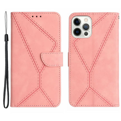 HT05 For iPhone 16 Pro Case Leather Phone Cover Card Slots Stand Feature