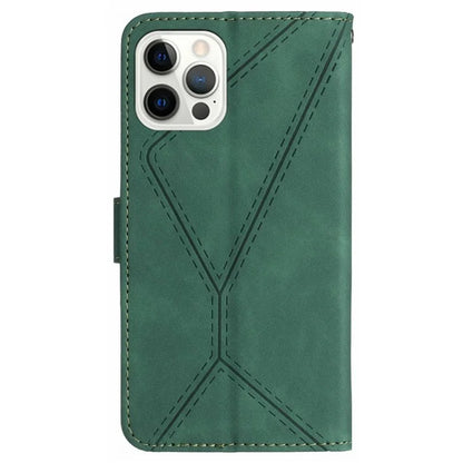 HT05 For iPhone 16 Pro Case Leather Phone Cover Card Slots Stand Feature