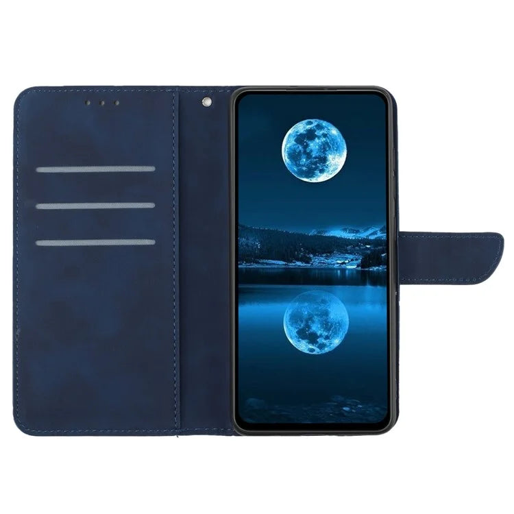 HT05 For iPhone 16 Pro Case Leather Phone Cover Card Slots Stand Feature