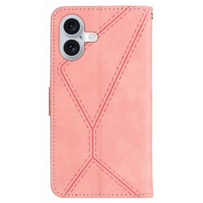 HT05 For iPhone 16 Plus Stand Case Anti-Drop Card Slots Leather Phone Cover