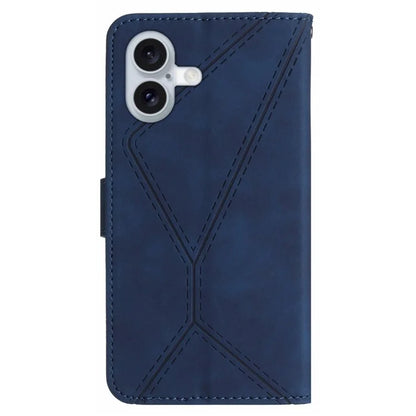 HT05 For iPhone 16 Plus Stand Case Anti-Drop Card Slots Leather Phone Cover