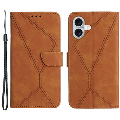 HT05 For iPhone 16 Case Flip Folio Leather Phone Cover with Credit Card Holder