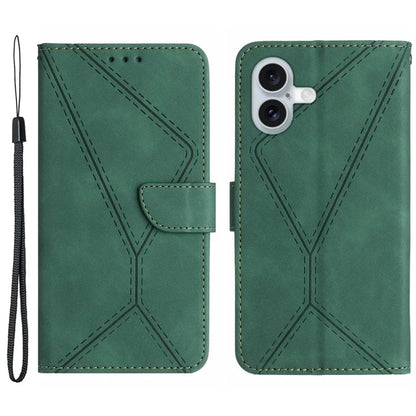HT05 For iPhone 16 Case Flip Folio Leather Phone Cover with Credit Card Holder
