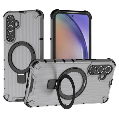 For Samsung Galaxy A54 5G Case Magnetic Kickstand PC+TPU Phone Cover Stripe Design