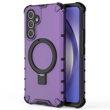 For Samsung Galaxy A54 5G Case Magnetic Kickstand PC+TPU Phone Cover Stripe Design