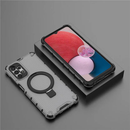 For Samsung Galaxy A13 4G / 5G Case Magnetic Ring Kickstand PC+TPU Phone Cover