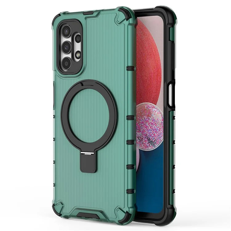 For Samsung Galaxy A13 4G / 5G Case Magnetic Ring Kickstand PC+TPU Phone Cover