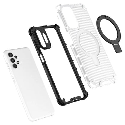 For Samsung Galaxy A13 4G / 5G Case Magnetic Ring Kickstand PC+TPU Phone Cover