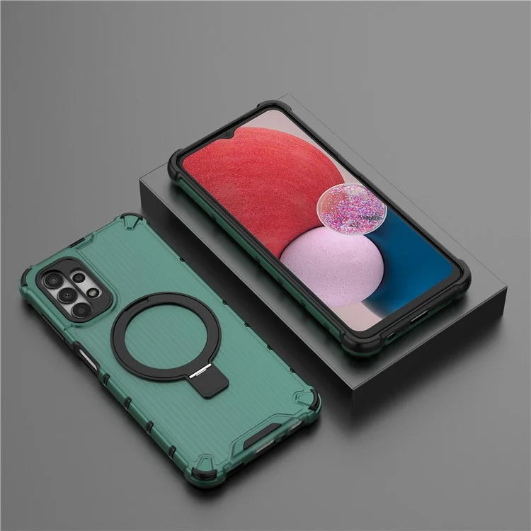 For Samsung Galaxy A13 4G / 5G Case Magnetic Ring Kickstand PC+TPU Phone Cover