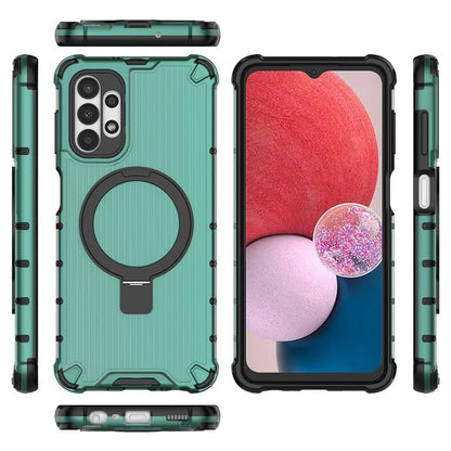 For Samsung Galaxy A13 4G / 5G Case Magnetic Ring Kickstand PC+TPU Phone Cover