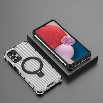 For Samsung Galaxy A13 4G / 5G Case Magnetic Ring Kickstand PC+TPU Phone Cover