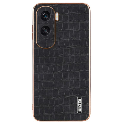 AZNS For Honor X50i 5G / 90 Lite 5G Case Electroplating PU Leather Coated TPU Phone Back Cover