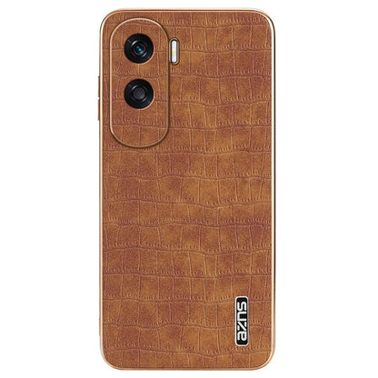 AZNS For Honor X50i 5G / 90 Lite 5G Case Electroplating PU Leather Coated TPU Phone Back Cover