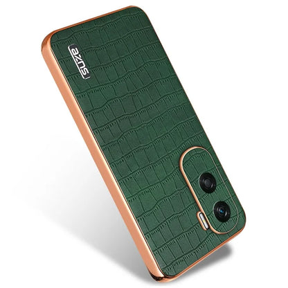 AZNS For Honor X50i 5G / 90 Lite 5G Case Electroplating PU Leather Coated TPU Phone Back Cover