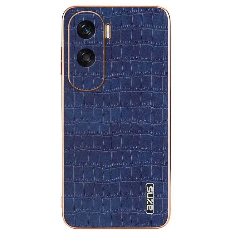 AZNS For Honor X50i 5G / 90 Lite 5G Case Electroplating PU Leather Coated TPU Phone Back Cover
