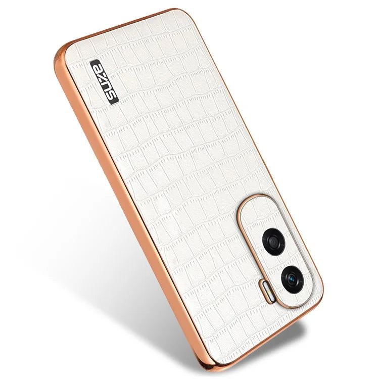 AZNS For Honor X50i 5G / 90 Lite 5G Case Electroplating PU Leather Coated TPU Phone Back Cover