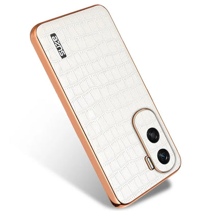 AZNS For Honor X50i 5G / 90 Lite 5G Case Electroplating PU Leather Coated TPU Phone Back Cover