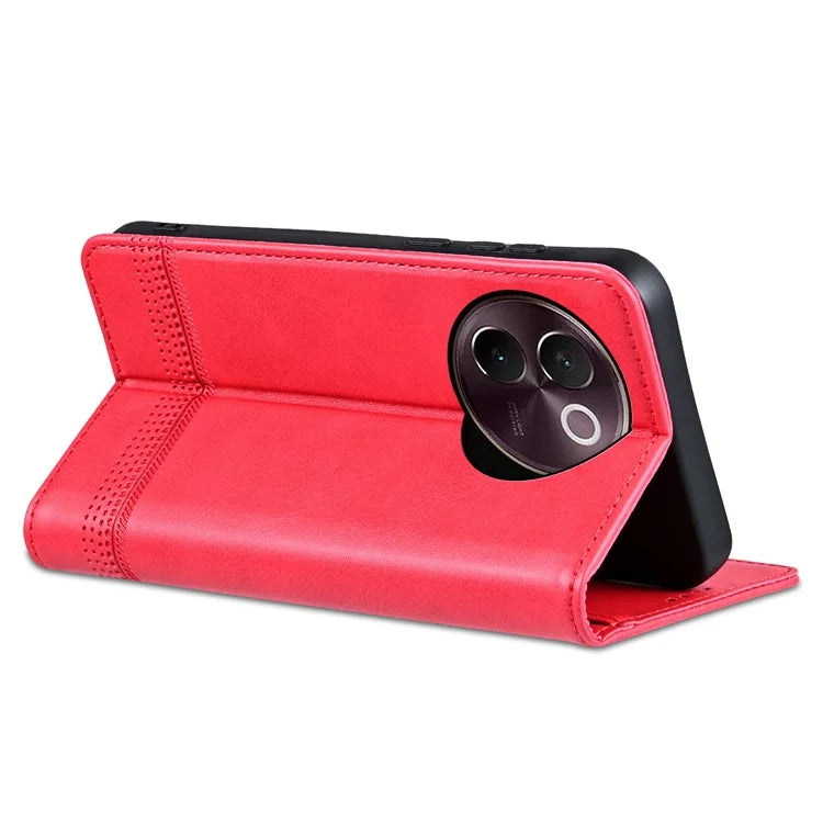 AZNS For vivo V30e 5G Case Leather Phone Cover Hidden Magnetic Adsorption