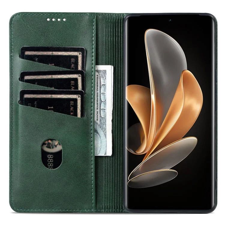 AZNS For vivo V30e 5G Case Leather Phone Cover Hidden Magnetic Adsorption