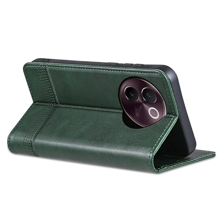 AZNS For vivo V30e 5G Case Leather Phone Cover Hidden Magnetic Adsorption