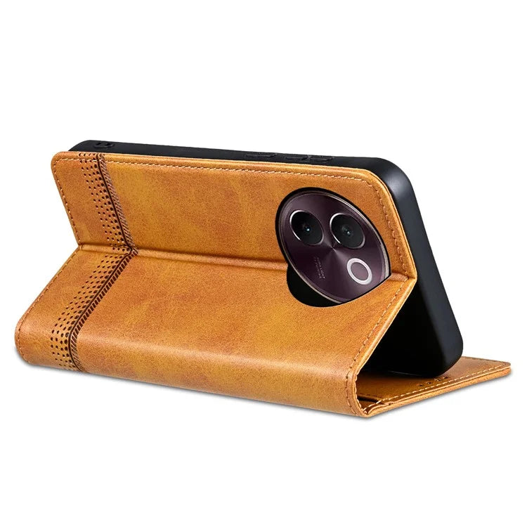 AZNS For vivo V30e 5G Case Leather Phone Cover Hidden Magnetic Adsorption