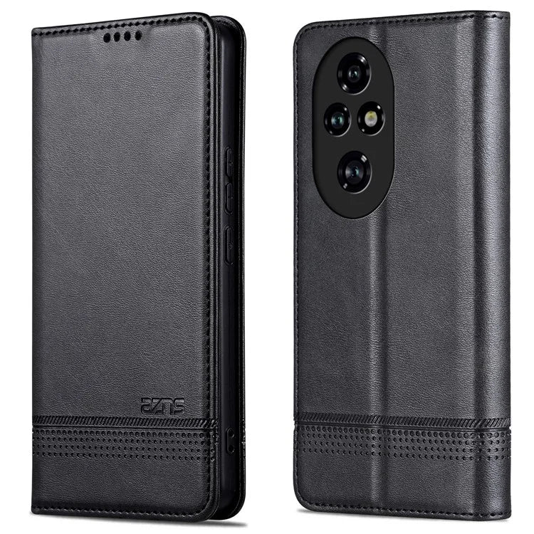 AZNS For Honor 200 5G Case Leather Phone Cover Magnetic Flip Closure