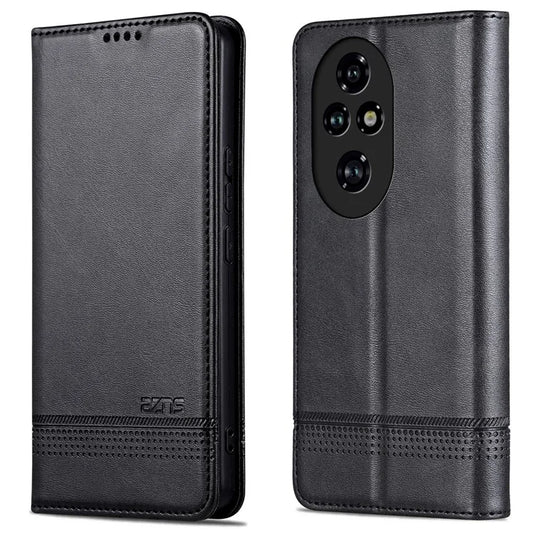AZNS For Honor 200 5G Case Leather Phone Cover Magnetic Flip Closure