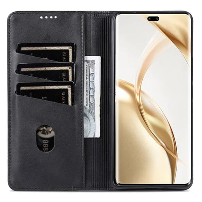 AZNS For Honor 200 5G Case Leather Phone Cover Magnetic Flip Closure