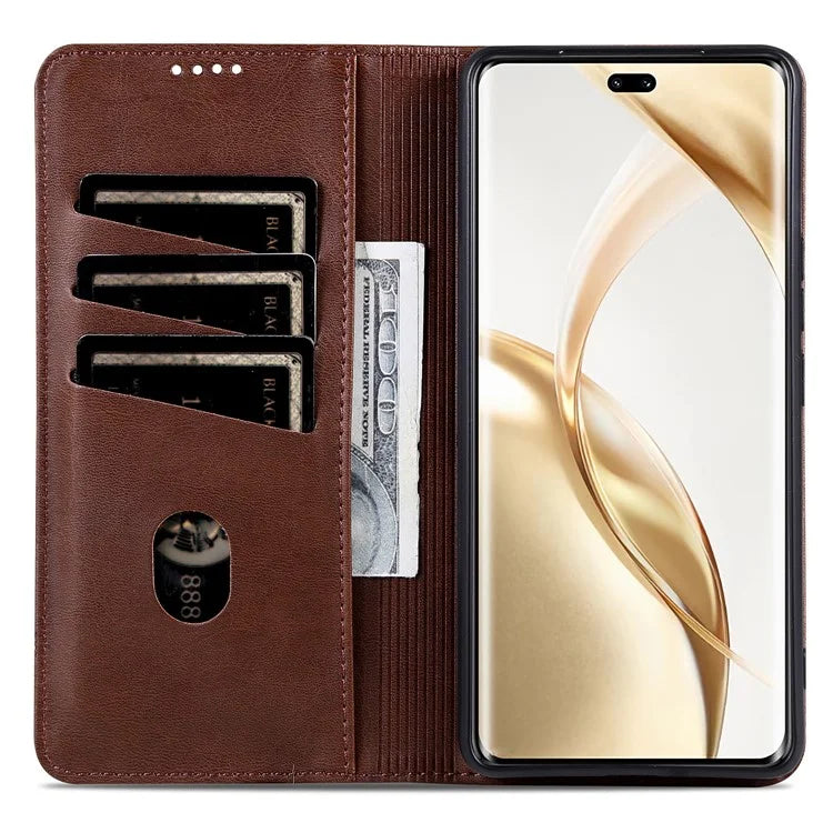 AZNS For Honor 200 5G Case Leather Phone Cover Magnetic Flip Closure