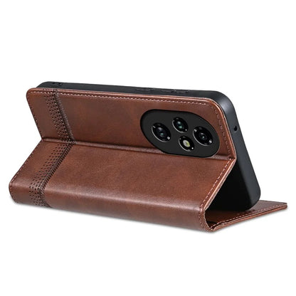 AZNS For Honor 200 5G Case Leather Phone Cover Magnetic Flip Closure