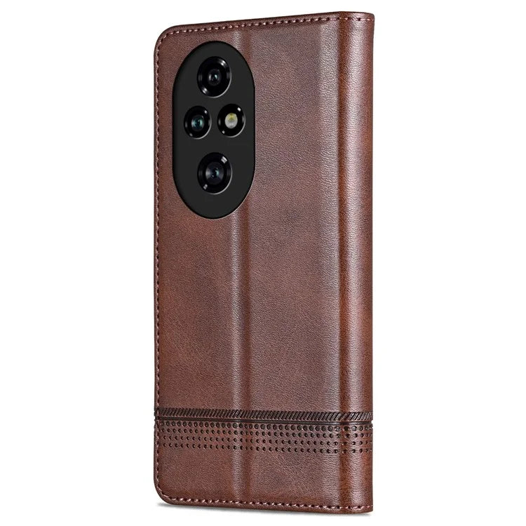 AZNS For Honor 200 5G Case Leather Phone Cover Magnetic Flip Closure