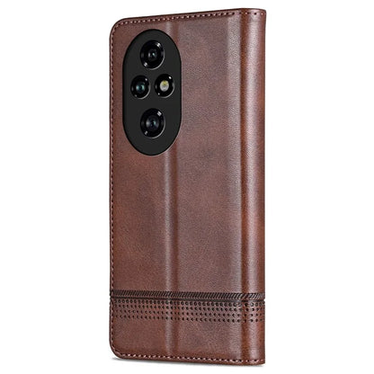 AZNS For Honor 200 5G Case Leather Phone Cover Magnetic Flip Closure